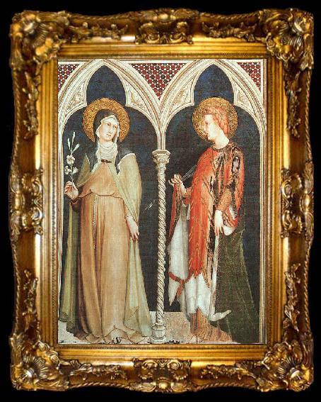 framed  Simone Martini St.Clare and St.Elizabeth of Hungary, ta009-2